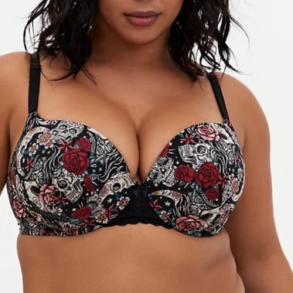 torrid Other - TORRID NWT BLACK TATTOO PRINT 360° BACK SMOOTHING™ PUSH-UP T-SHIRT BRA